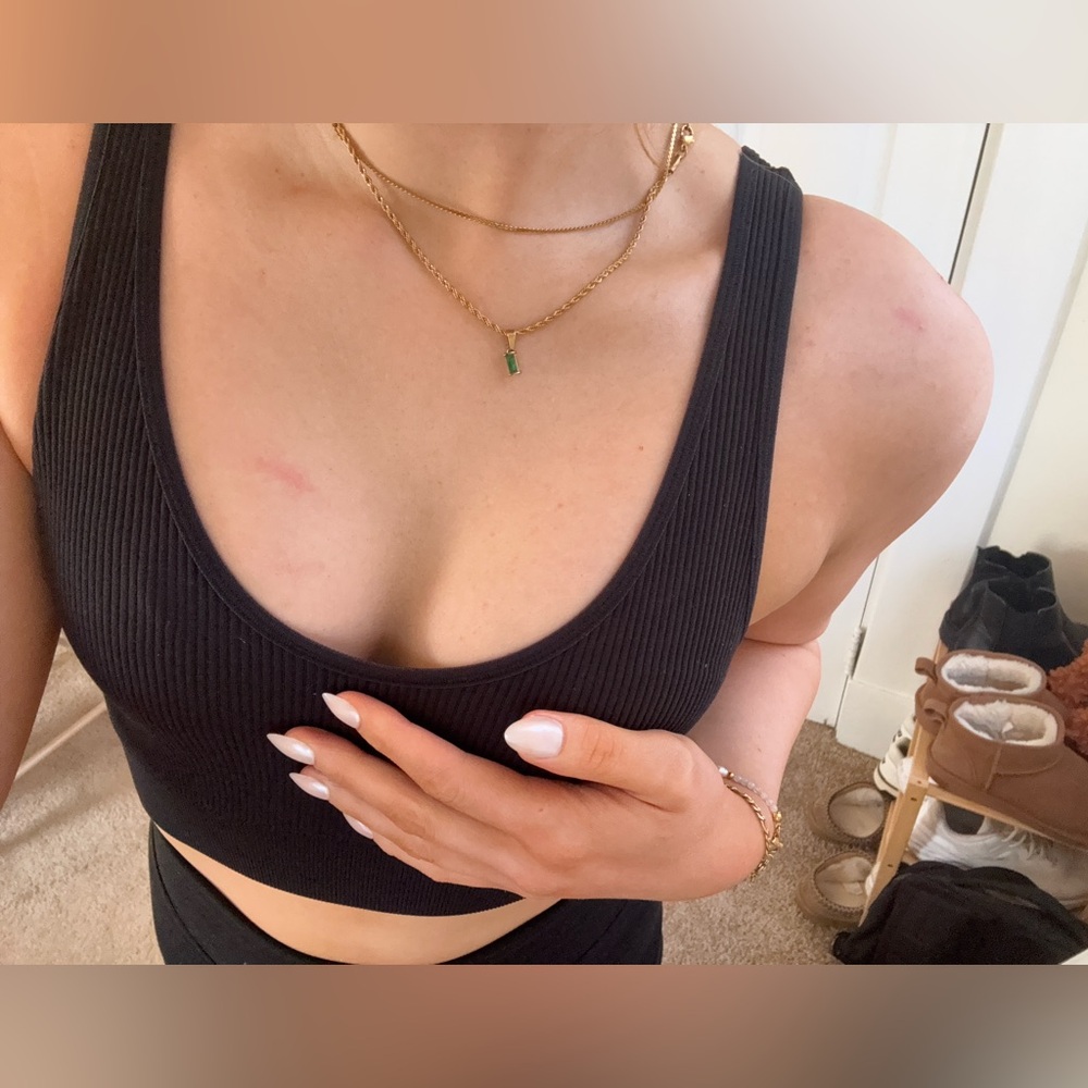 Black Ribbed Aerie Bralette